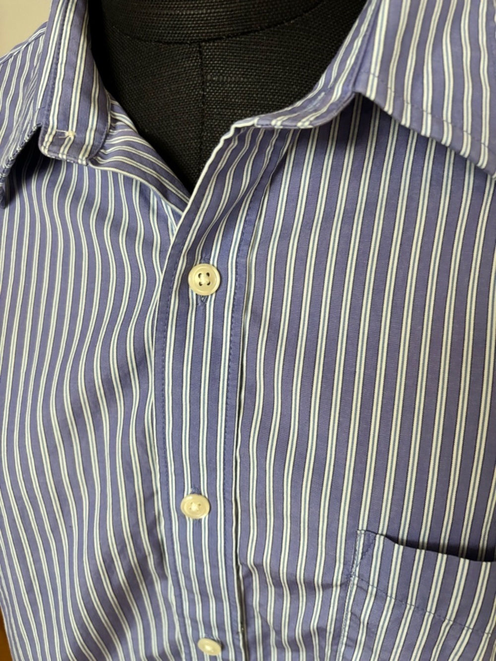 GAP Men's Blue Striped Long Sleeve Button Down Shirt - Fitted - Large - Picture 11 of 11